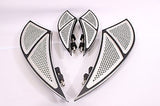 Talon Billets - Billet Foot Board Footboards & Passenger Floorboards Harley Touring Fl Softail