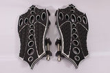 Talon Billets - Black Billet Foot Board Floorboards Passenger Rear 4 Harley Touring Fl Softail