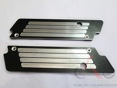 Talon Billets - ANODIZED Billet CNC Saddlebags Latch Cover Face  Harley Touring SOFTAIL FL 93-13