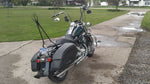 Talon Billets - Y17 TALL A1 BLACK 33'' TALL BACKREST SISSY BAR RACK HARLEY TOURING ROAD KING STREET ELECTRA GLIDE