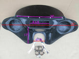 Talon Billets - 6.5'' SPEAKER HOLES BATWING FAIRING WINDSHIELD 4 Softail Deuce FXSTD 2000-later