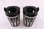 Talon Billets - OP4 BLACK Black Plated Retro Fork Boot Slider Covers for Harley 86-13 FLH/T Electra Glide