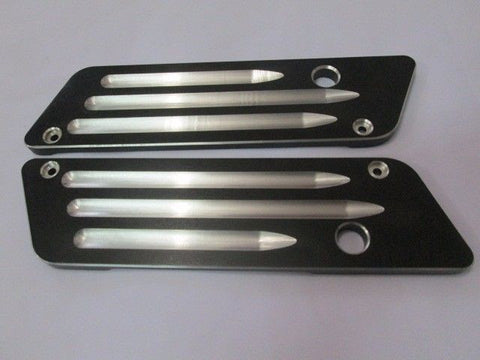 Talon Billets - Billet Aluminum Saddlebags Latch Cover Face 4 Harley Touring Softail 93-13