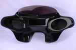 Talon Billets - Painted Batwing Fairing Windshield 6x9" Speaker For Harley Davidson Touring Road King Police Flhp 1994-Up