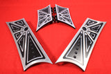 Talon Billets - Set Billet Foot Board Footboards & Passenger Floorboards Harley Touring Softail