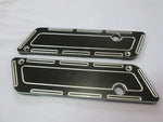 Talon Billets - Black Billet CNC Aluminum  Saddlebags Latch Cover Face 4 Harley Touring 93-13