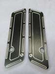 Talon Billets - Black Billet CNC Aluminum  Saddlebags Latch Cover Face 4 Harley Touring 93-13