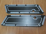 Talon Billets - Black Billet CNC Aluminum  Saddlebags Latch Cover Face 4 Harley Touring 93-13