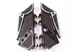 Talon Billets - Rear Passenger Billet Footboard Floorboards Harley Touring &Fl Softail 80-13