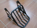 Talon Billets - E2 Black Rack Rail Luggage 4 Backrest Sissy Bar Harley Touring Road King Flh Flhrc Fltr