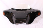 Talon Billets - BATWING FAIRING WINDSHIELD KAWASAKI VN900 VULCAN CLASSIC ABS PAINTED 6X9" VIVID