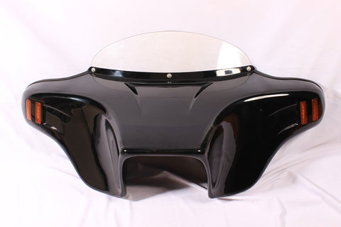 Talon Billets - BATWING FAIRING WINDSHIELD KAWASAKI VN800 CLASSIC 800 CUT OUT PAINTED VIVID 6X9"