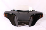 Talon Billets - BATWING FAIRING WINDSHIELD KAWASAKI VN800 CLASSIC 800 CUT OUT PAINTED VIVID 6X9"