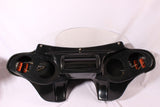 Talon Billets - Unpainted Batwing Fairing Windshield Harley FLD Dyna Switchback 4X5” Holes Amber