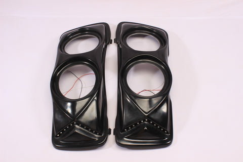 Talon Billets - Bagger Saddlebag Lids Pair 4 X 6 1/2" Speakers Harley Touring Stretched Extended