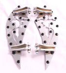 Talon Billets - FRONT FOOTPEGS FLOOR BOARDS PEGS FLOOR HARLEY TOURING GLIDE KING STEEL FLT CHROM