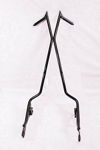 Talon Billets - Tall Backrest Sissy Bar Black 4 Harley Touring Road King Street Glide Ultra Fl